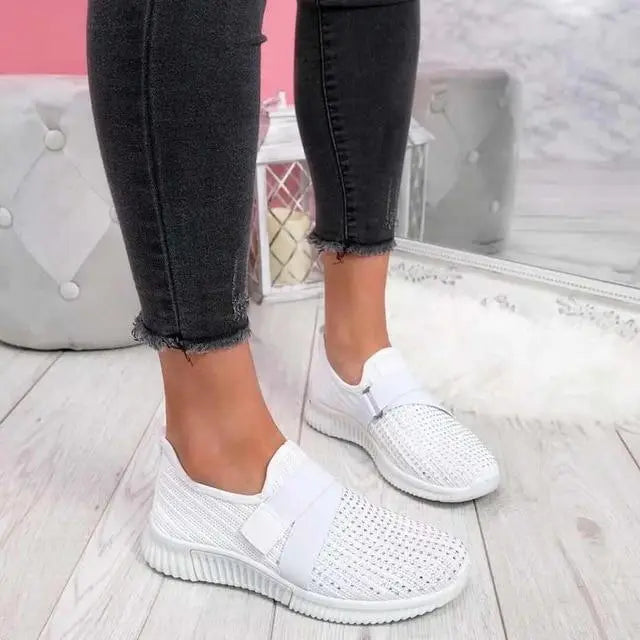 Stylish Slip-On Women's Sneakers with Convenient Velcro Closure by RINA - Lizabella Fashion