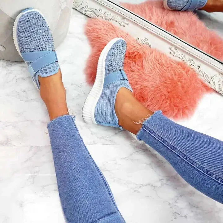 Stylish Slip-On Women's Sneakers with Convenient Velcro Closure by RINA - Lizabella Fashion