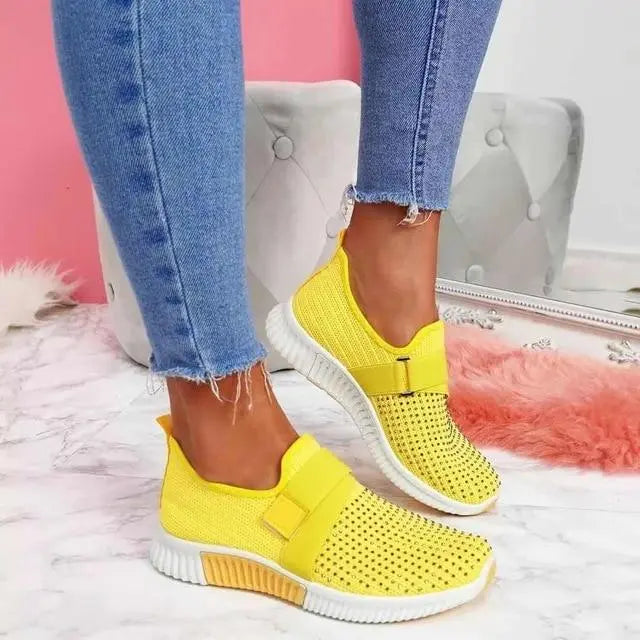 Stylish Slip-On Women's Sneakers with Convenient Velcro Closure by RINA - Lizabella Fashion