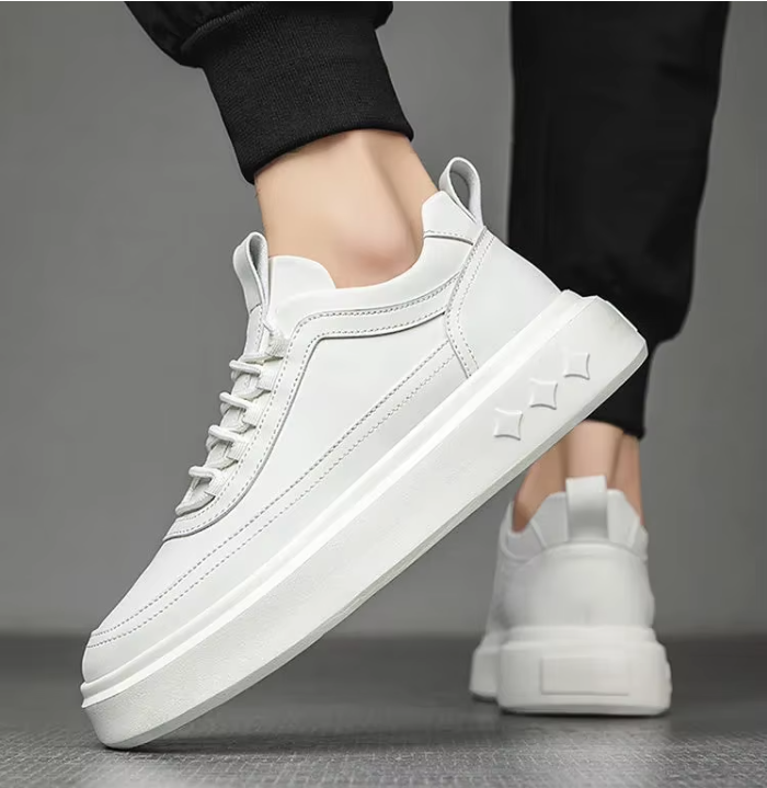 Leo |  Timeless Classic White Men's Sneakers
