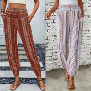 Riley | High-Waist Printed Trousers – Embrace the Boho Spirit