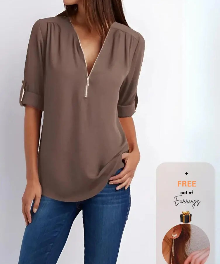 VICKY | Longsleeve Blouse-Lizabella Fashion