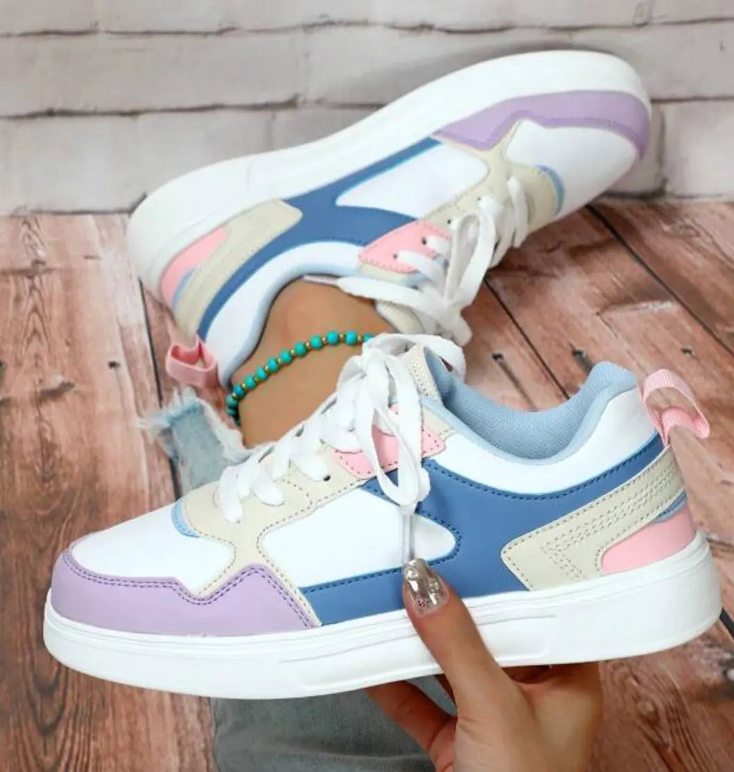Vibrant Rainbow Sneakers for Women - Lizabella Fashion