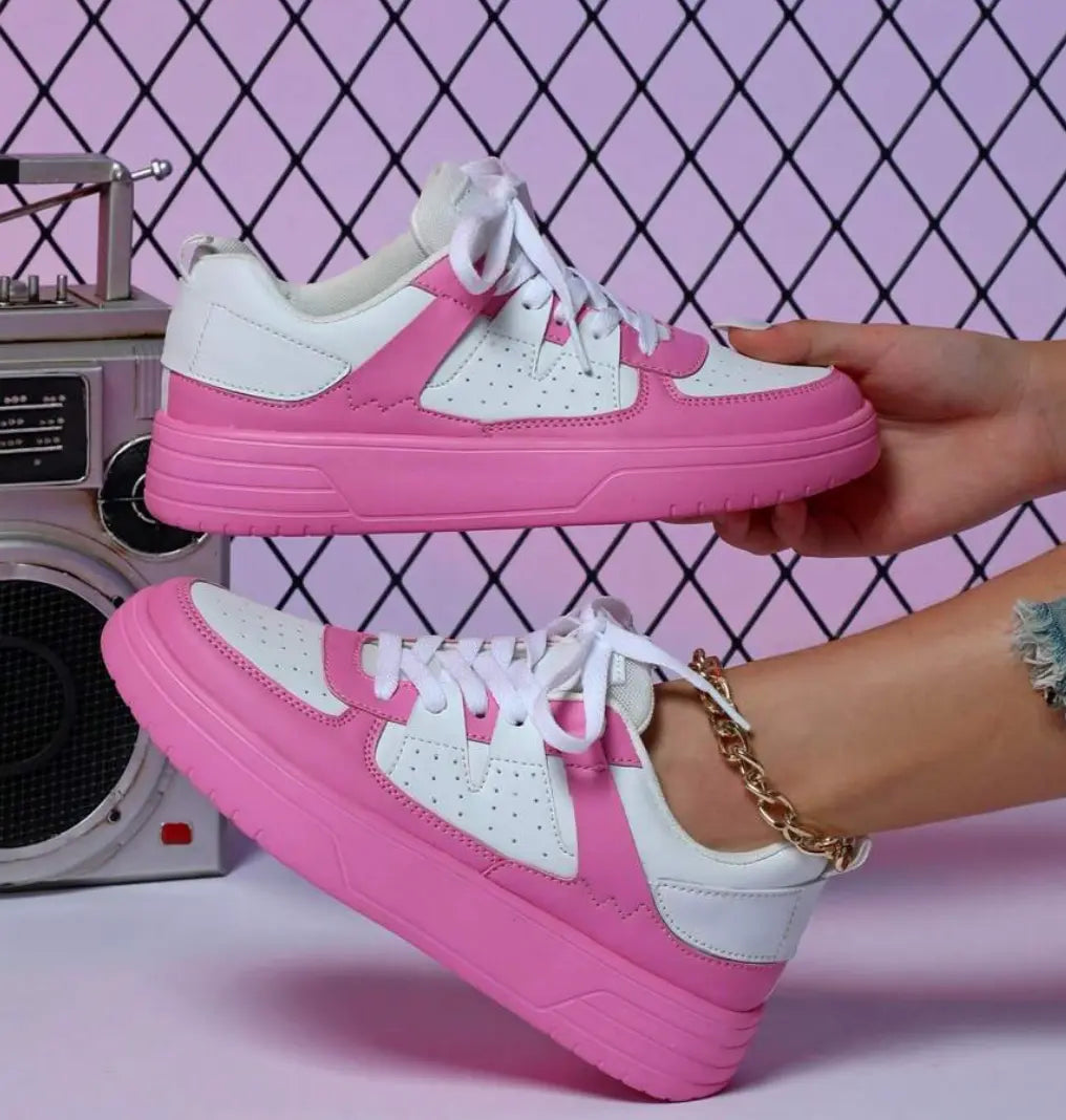 Vibrant Rainbow Sneakers for Women - Lizabella Fashion