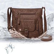 Angie | Women's Multi-Pocket Leather Crossbody Messenger Bag