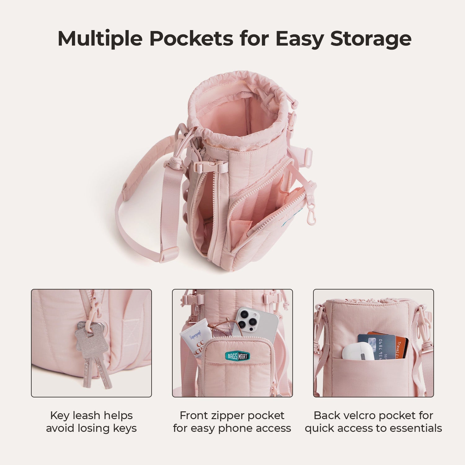 Versatile Walker 32oz - 64oz Expandable Water Bottle Carrier