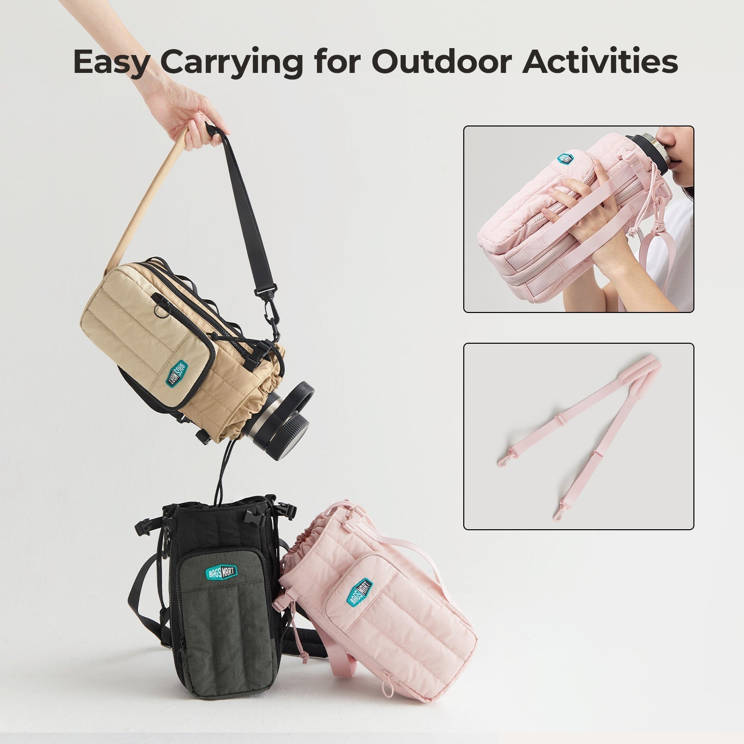 Versatile Walker 32oz - 64oz Expandable Water Bottle Carrier