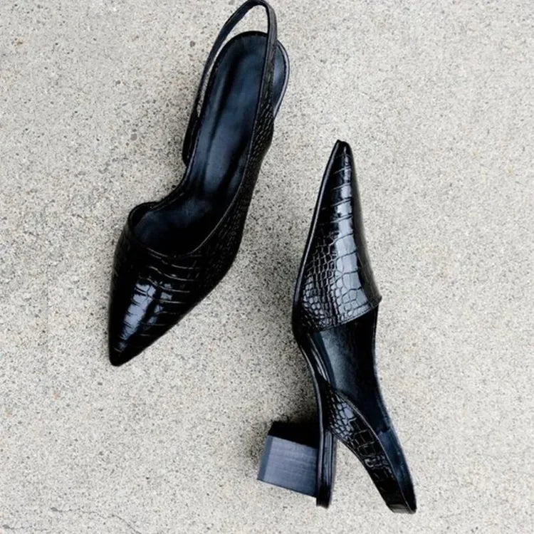 Ava | Croco-Inspired Pumps – Sophistication Made Easy