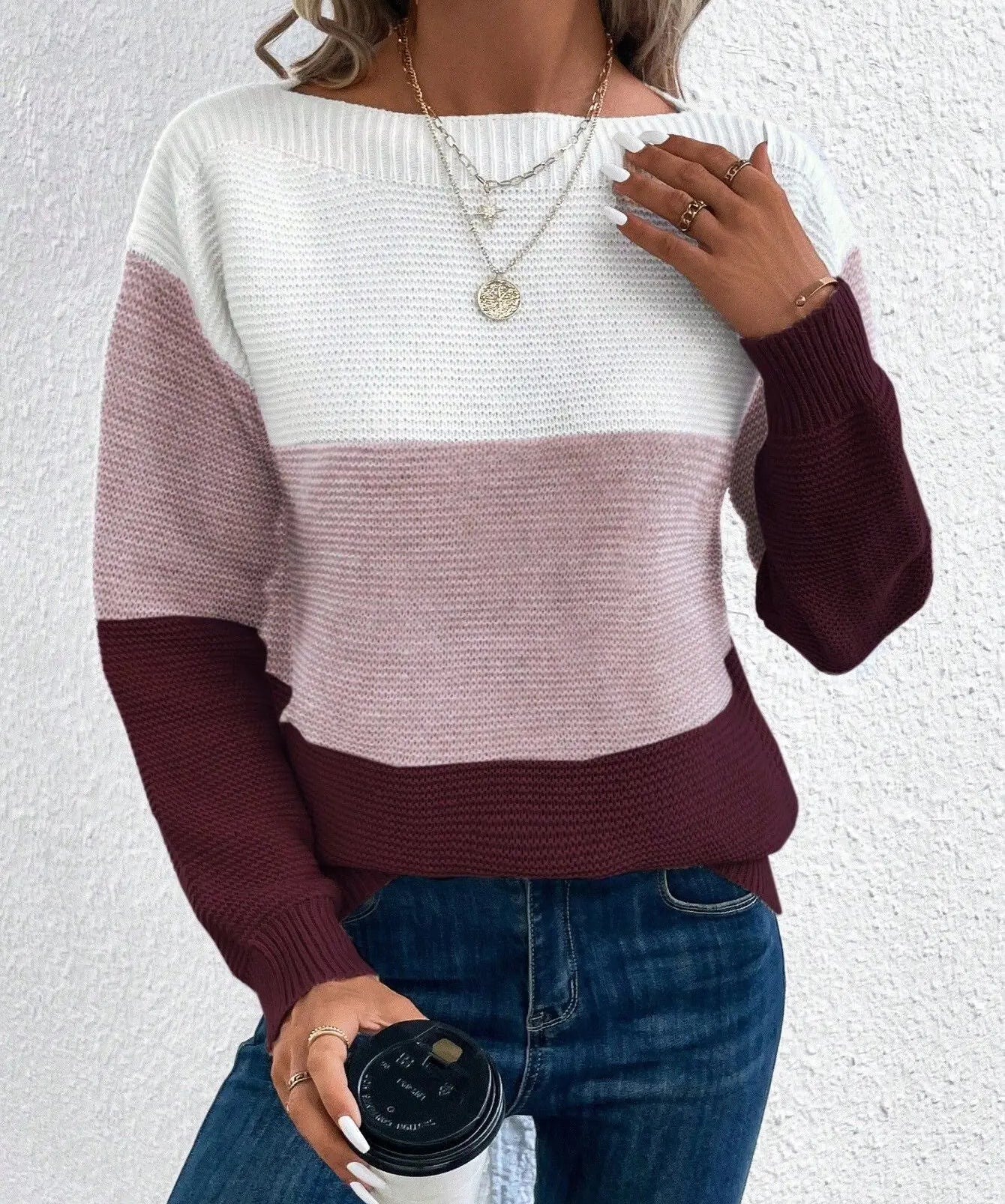 YASMINE | Stylishly Knitted Chic Sweater - Lizabella Fashion