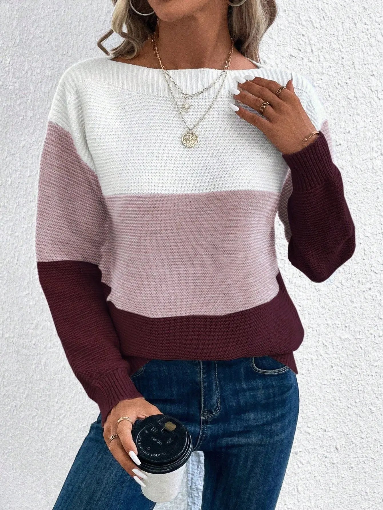 YASMINE | Stylishly Knitted Chic Sweater - Lizabella Fashion