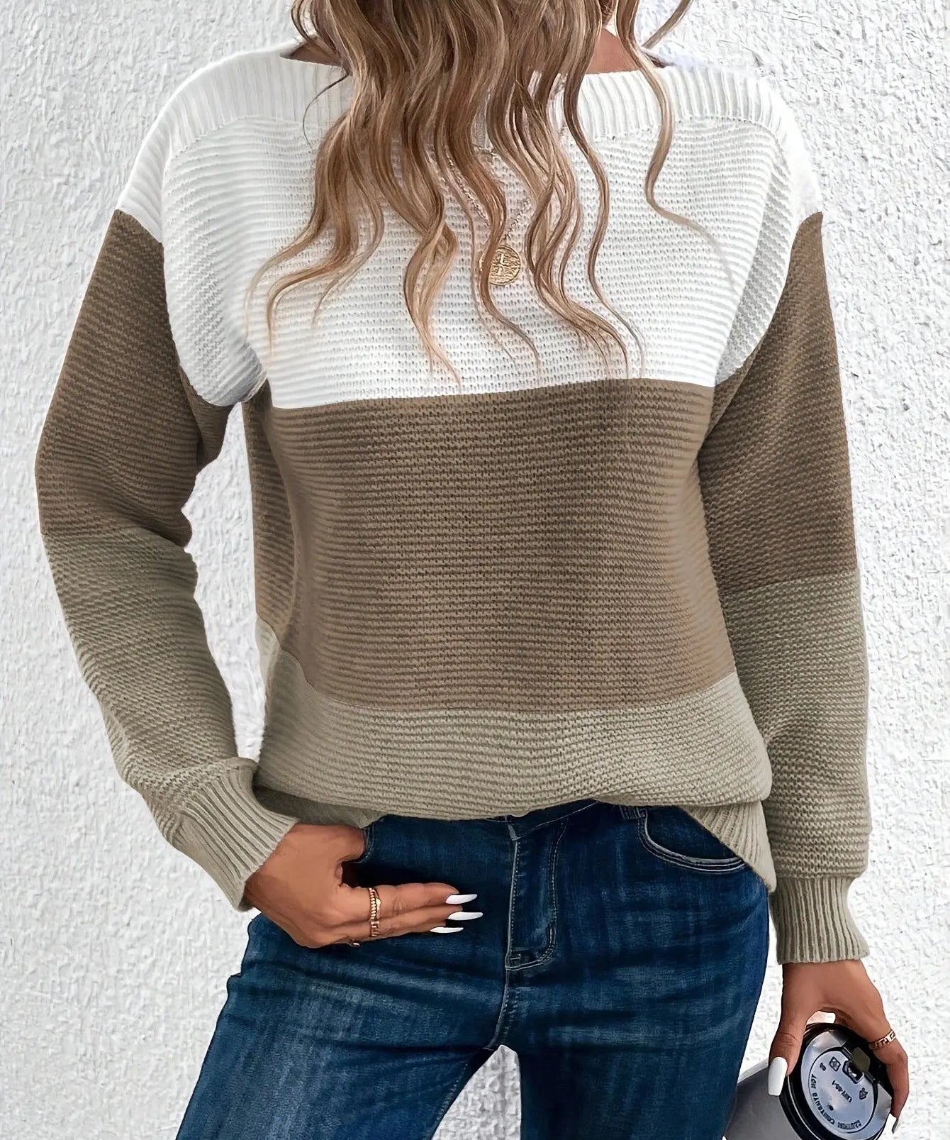 YASMINE | Stylishly Knitted Chic Sweater - Lizabella Fashion