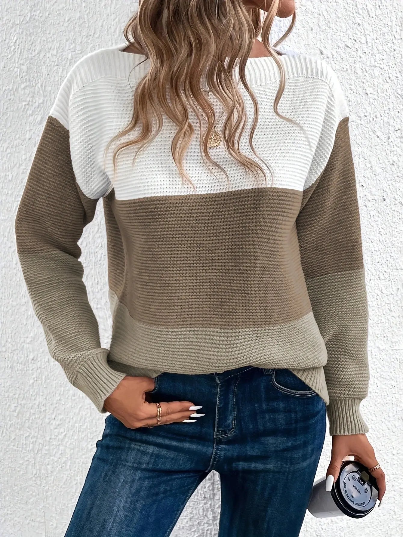 YASMINE | Stylishly Knitted Chic Sweater - Lizabella Fashion