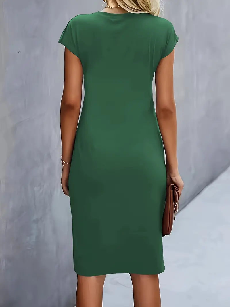 Ava | Chic Crew Neck Dress – Effortless Day-to-Night Sophistication