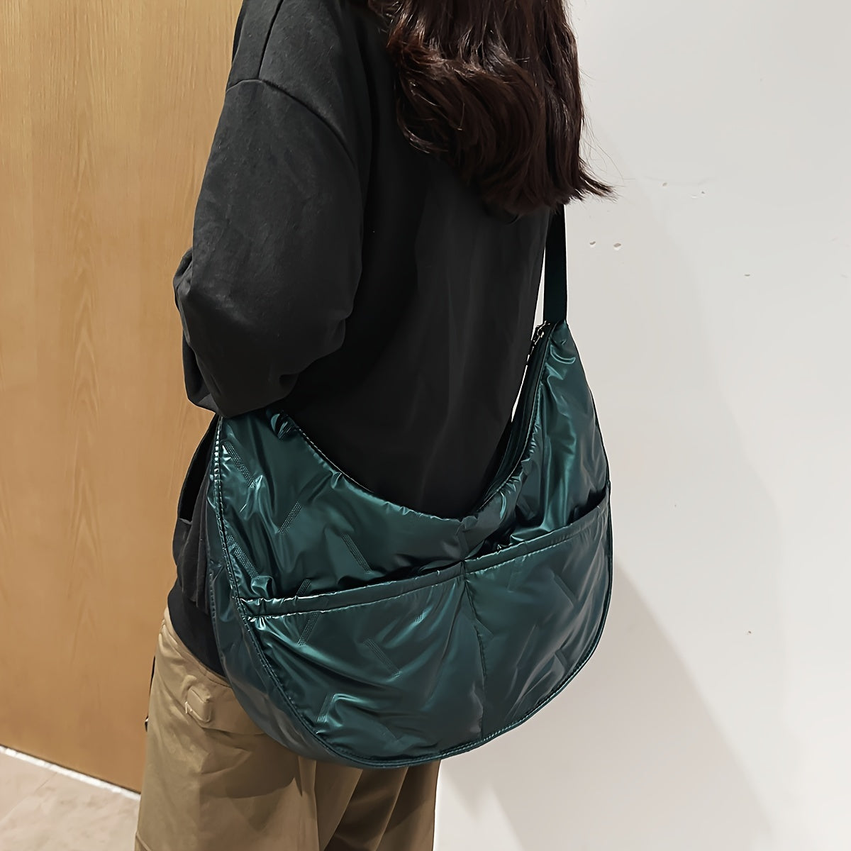 Grey | Cozy Padded Crossbody Bag