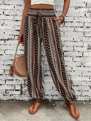 Riley | High-Waist Printed Trousers – Embrace the Boho Spirit