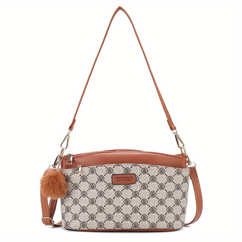 Anaya | Lozenge Print Women's Crossbody Leather Bag
