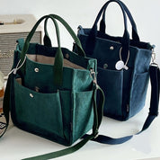 Leilany | Striped Corduroy Crossbody Bag