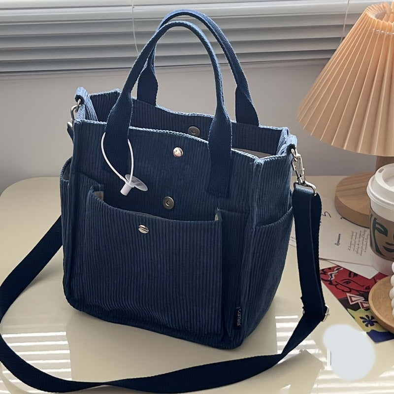 Leilany | Striped Corduroy Crossbody Bag