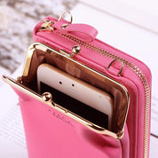 Versatile Large Capacity Kiss-Lock Handbag for Your Phone