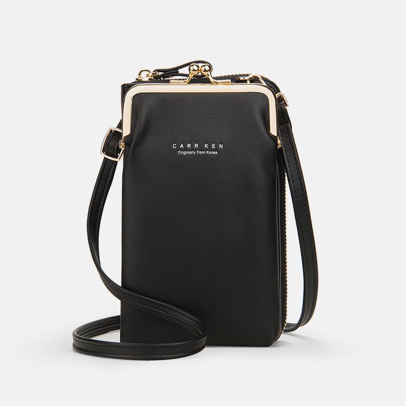 Versatile Large Capacity Kiss-Lock Handbag for Your Phone