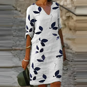 ELIZA | Summer dress with leaf pattern