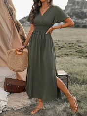 HEATHER | Elegant V-Neck Long Boho Dress