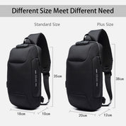 Stylish Multi-Pocket Sling Bag with Passport Lock and USB Charging Port