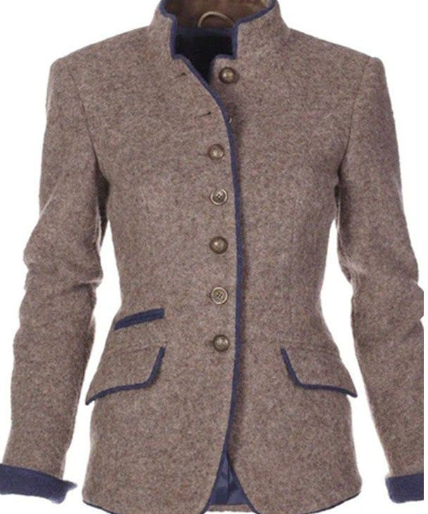 Delilah | Elegant Solid-Colored Long Sleeves Blazer
