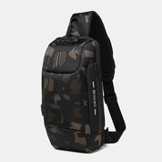 Stylish Multi-Pocket Sling Bag with Passport Lock and USB Charging Port