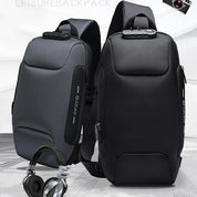 Stylish Multi-Pocket Sling Bag with Passport Lock and USB Charging Port