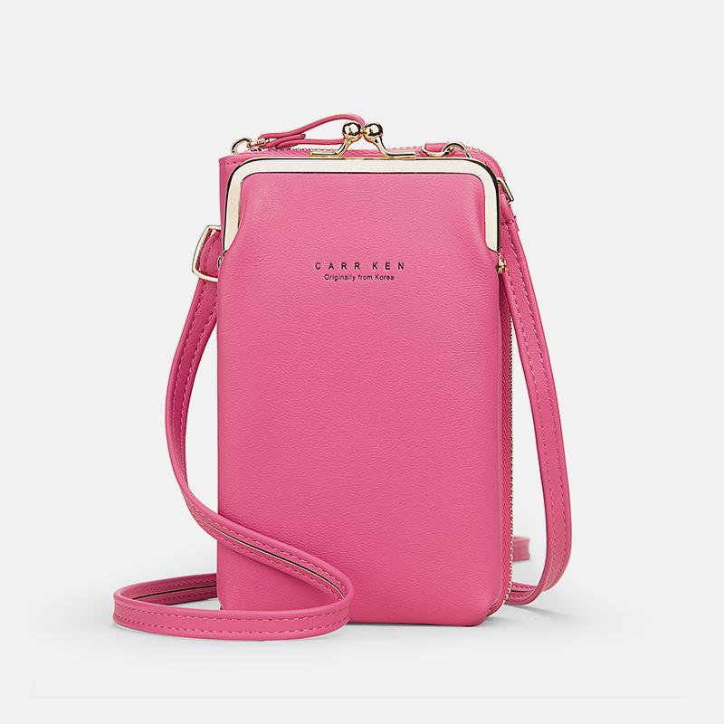 Versatile Large Capacity Kiss-Lock Handbag for Your Phone