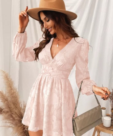 ANNA | Gorgeous Satin Dress with Puff Sleeves