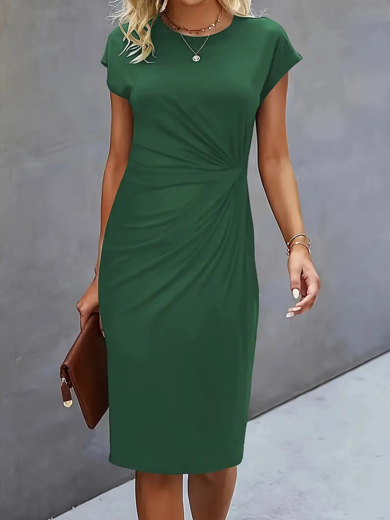 Ava | Chic Crew Neck Dress – Effortless Day-to-Night Sophistication