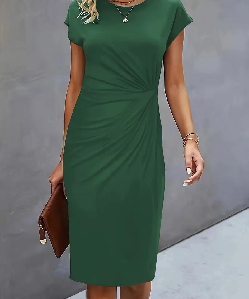 Ava | Chic Crew Neck Dress – Effortless Day-to-Night Sophistication