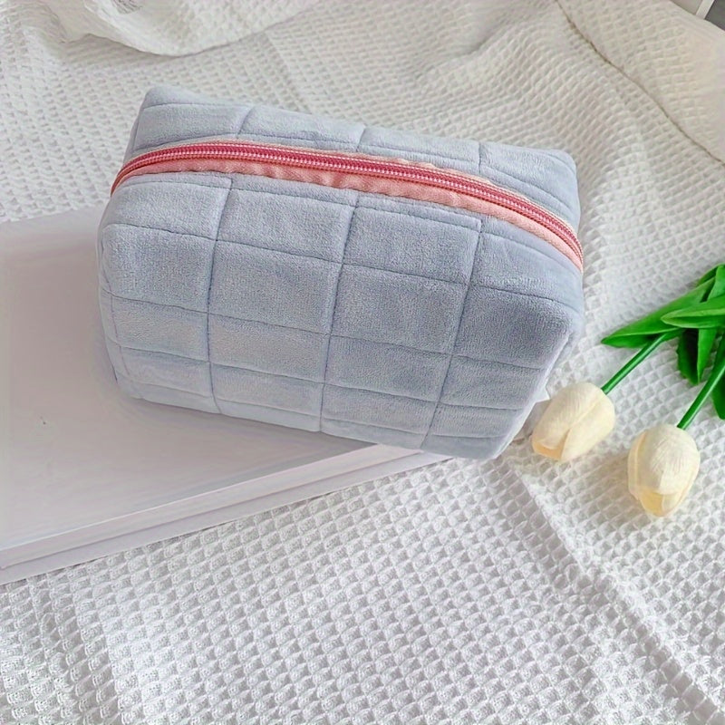Ivey | Plush Velvet Travel Toiletry Makeup Bag