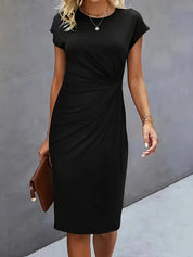 Ava | Chic Crew Neck Dress – Effortless Day-to-Night Sophistication