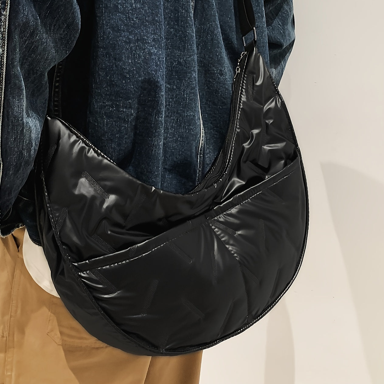 Grey | Cozy Padded Crossbody Bag