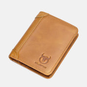 Luxury RFID-Enabled Large Capacity Genuine Leather Bifold Wallet