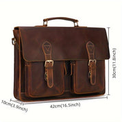 Jesse | Vintage Leather Crossbody Messenger Laptop Handbag
