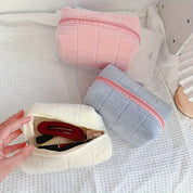 Ivey | Plush Velvet Travel Toiletry Makeup Bag