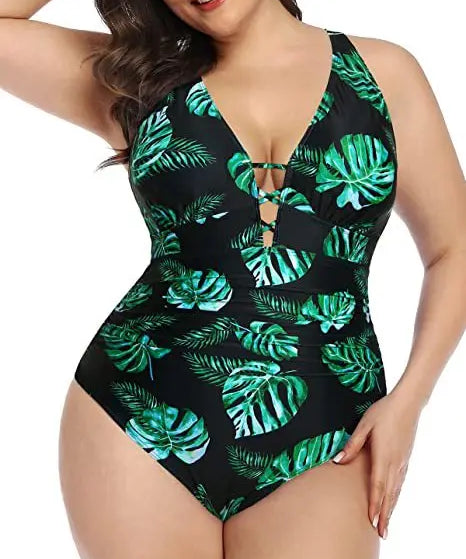 Sienna | Floral Swimsuit – Alluring V-Neckline