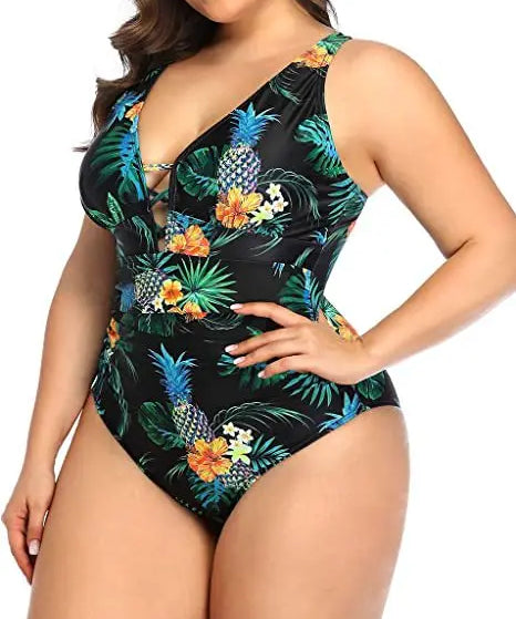 Sienna | Floral Swimsuit – Alluring V-Neckline