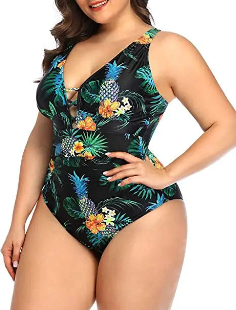 Sienna | Floral Swimsuit – Alluring V-Neckline