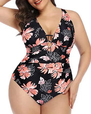 Sienna | Floral Swimsuit – Alluring V-Neckline