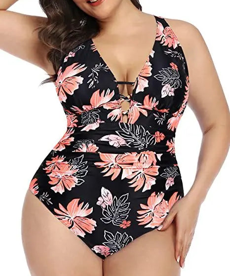 Sienna | Floral Swimsuit – Alluring V-Neckline