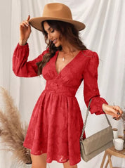 ANNA | Gorgeous Satin Dress with Puff Sleeves