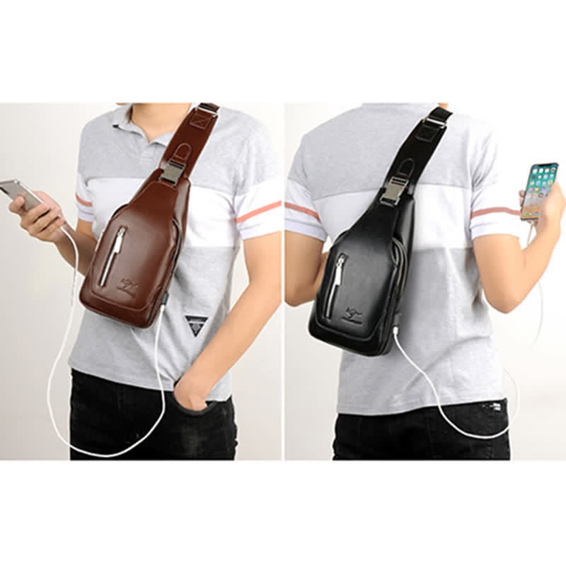 Stylish Men's Vintage Anti-Theft Sling Bag