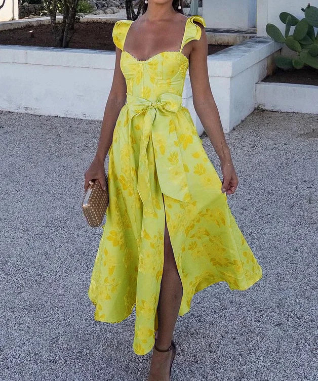 MARIANA | Refined long dress with ruffles