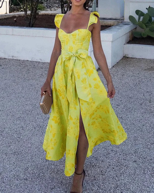 MARIANA | Refined long dress with ruffles