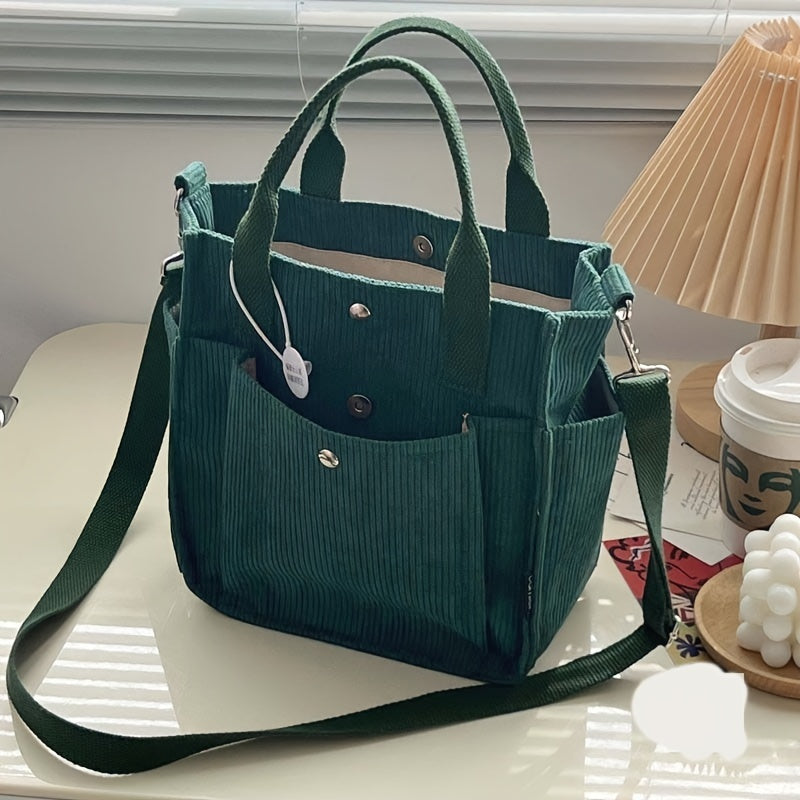 Leilany | Striped Corduroy Crossbody Bag